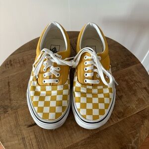 Vans Yellow Checkered Authentic Shoes